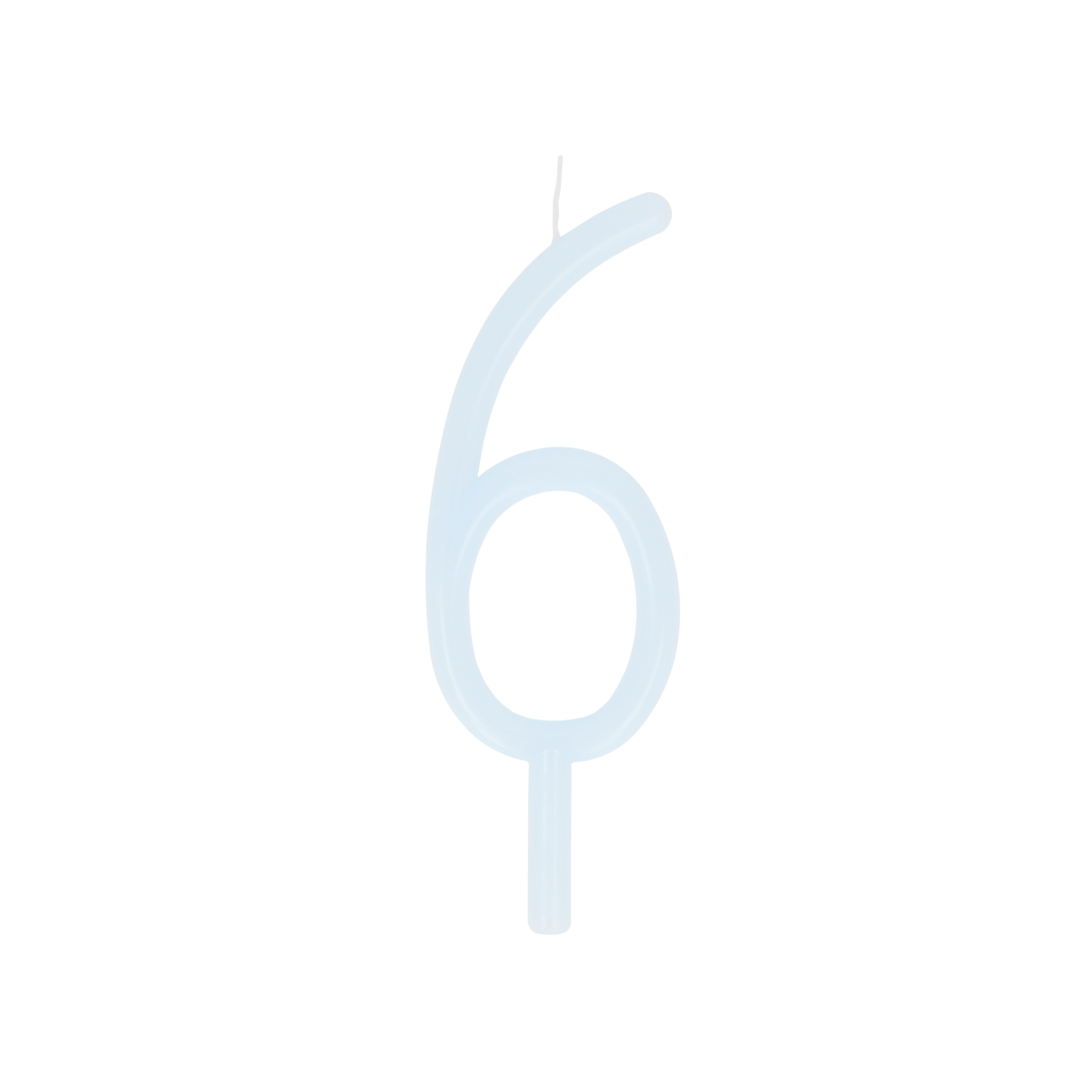 Slim Number 6 Candle - ED26