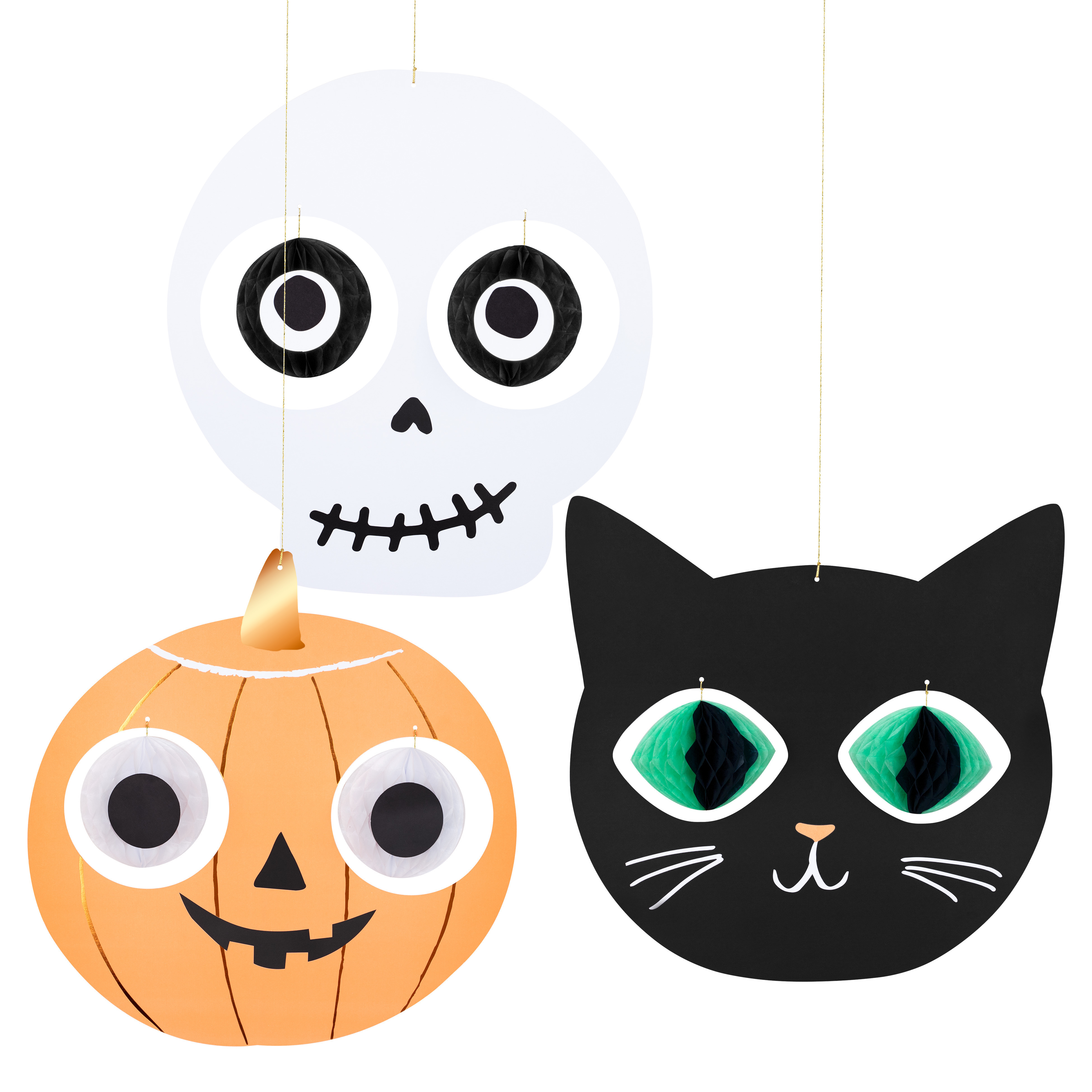 Halloween Heads Hanging Decorations (x 3) AW26