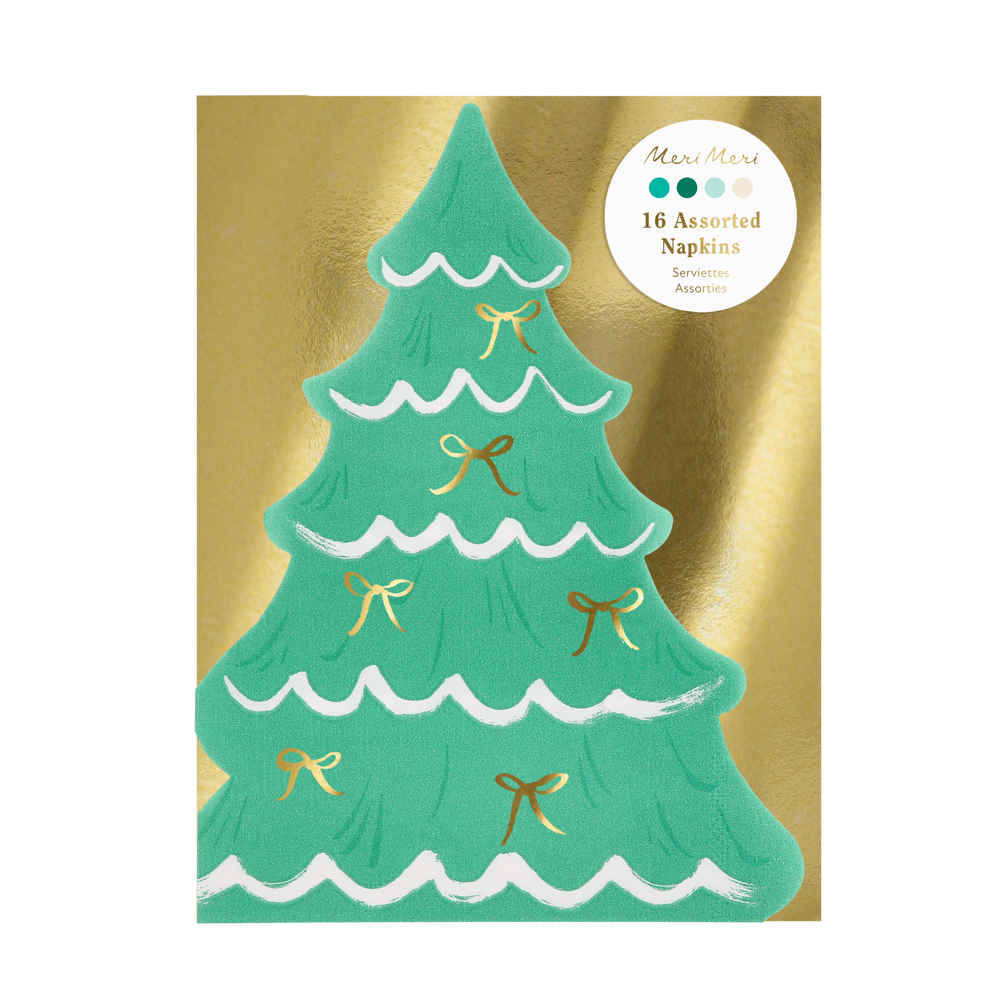 Christmas Tree With Bows Napkins (x 16) AW26