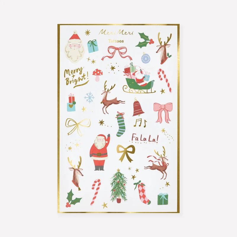Christmas Mixed Icon Temporary Tattoos (x 2 sheets) AW26