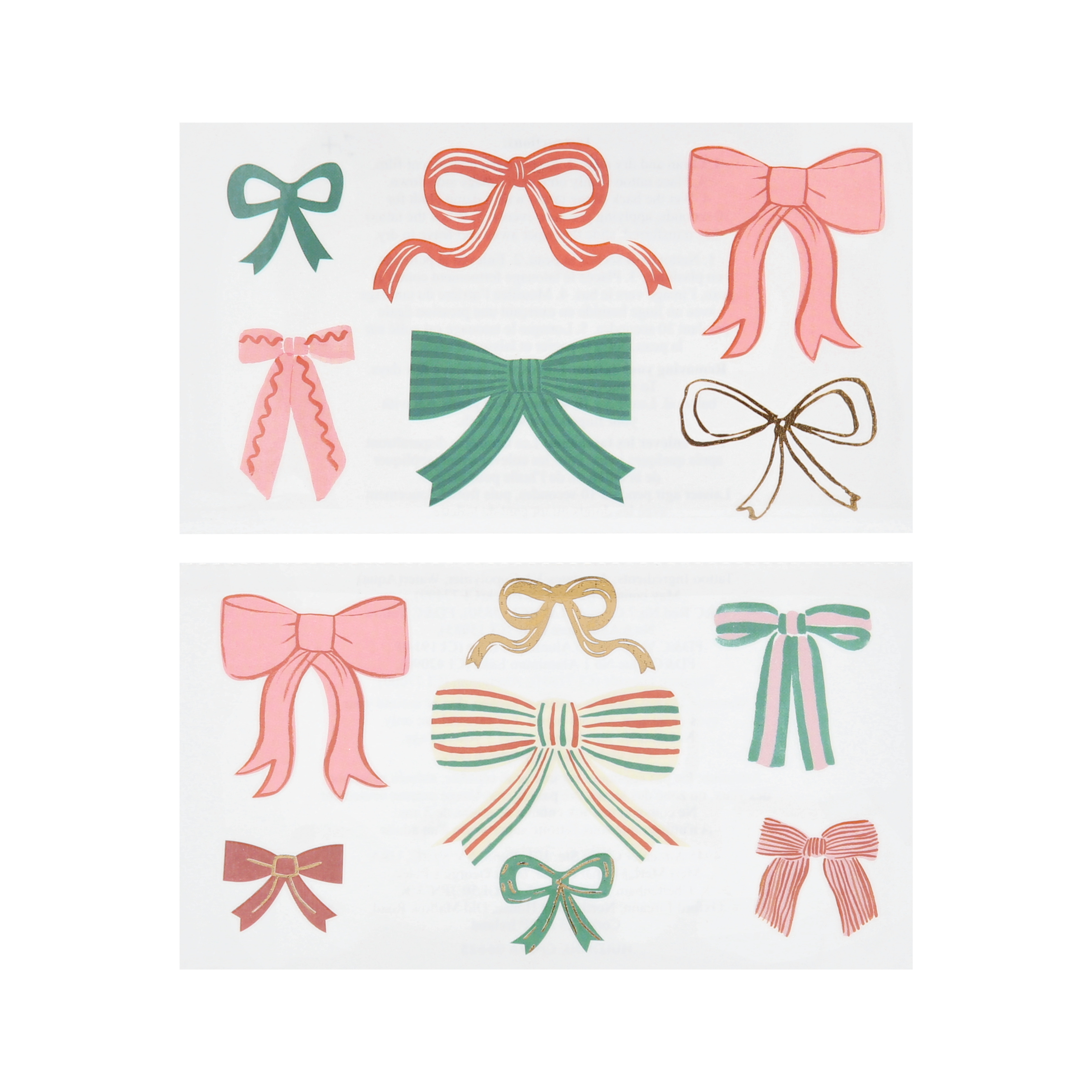 Festive Bows Temporary Tattoos AW26