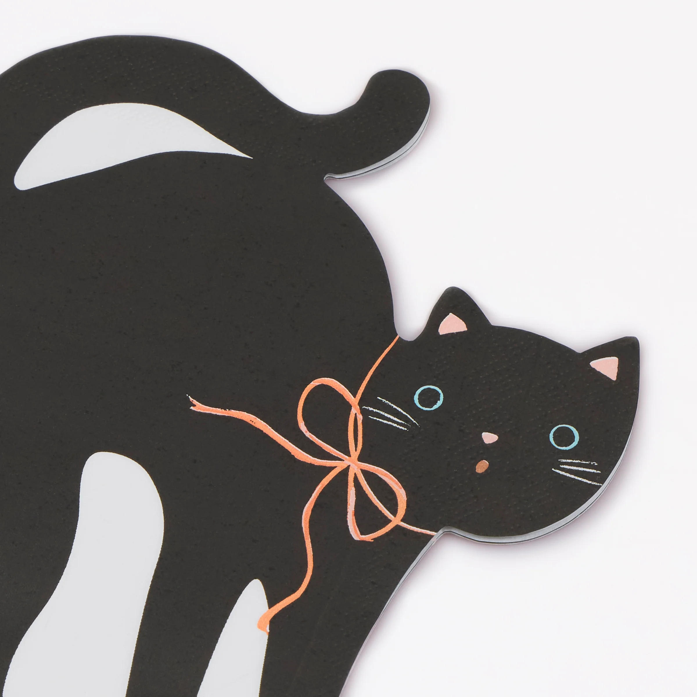 Halloween Cat Shaped Napkins (x 16) AW26