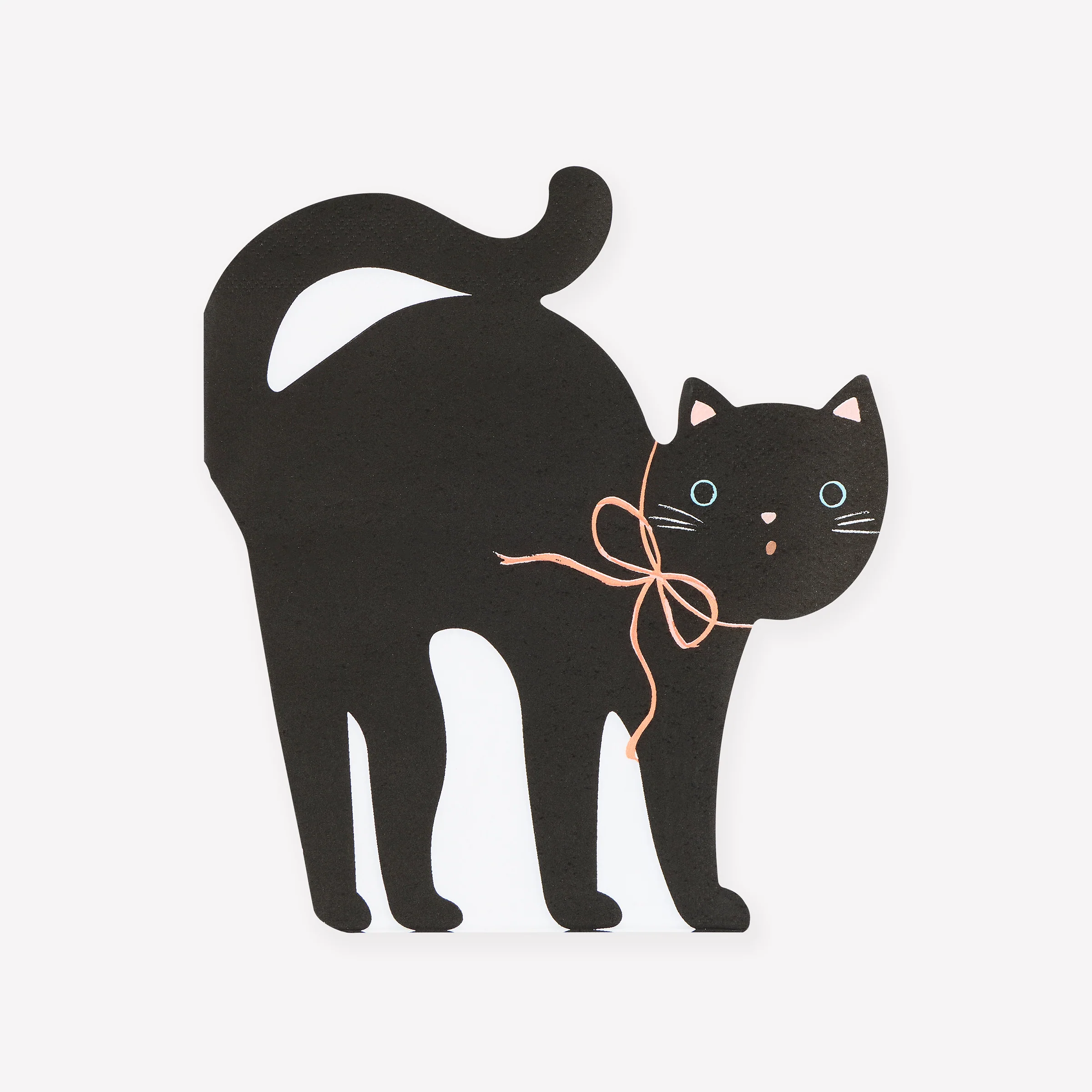Halloween Cat Shaped Napkins (x 16) AW26
