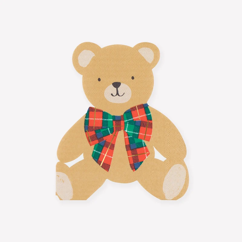 Plaid Teddy Napkins (x 16) AW26