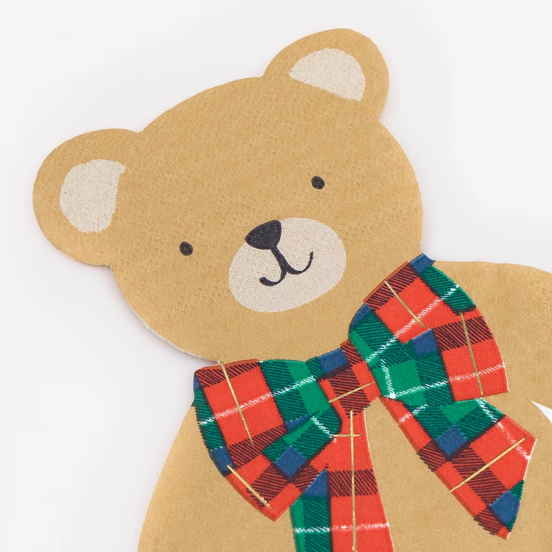 Plaid Teddy Napkins (x 16) AW26