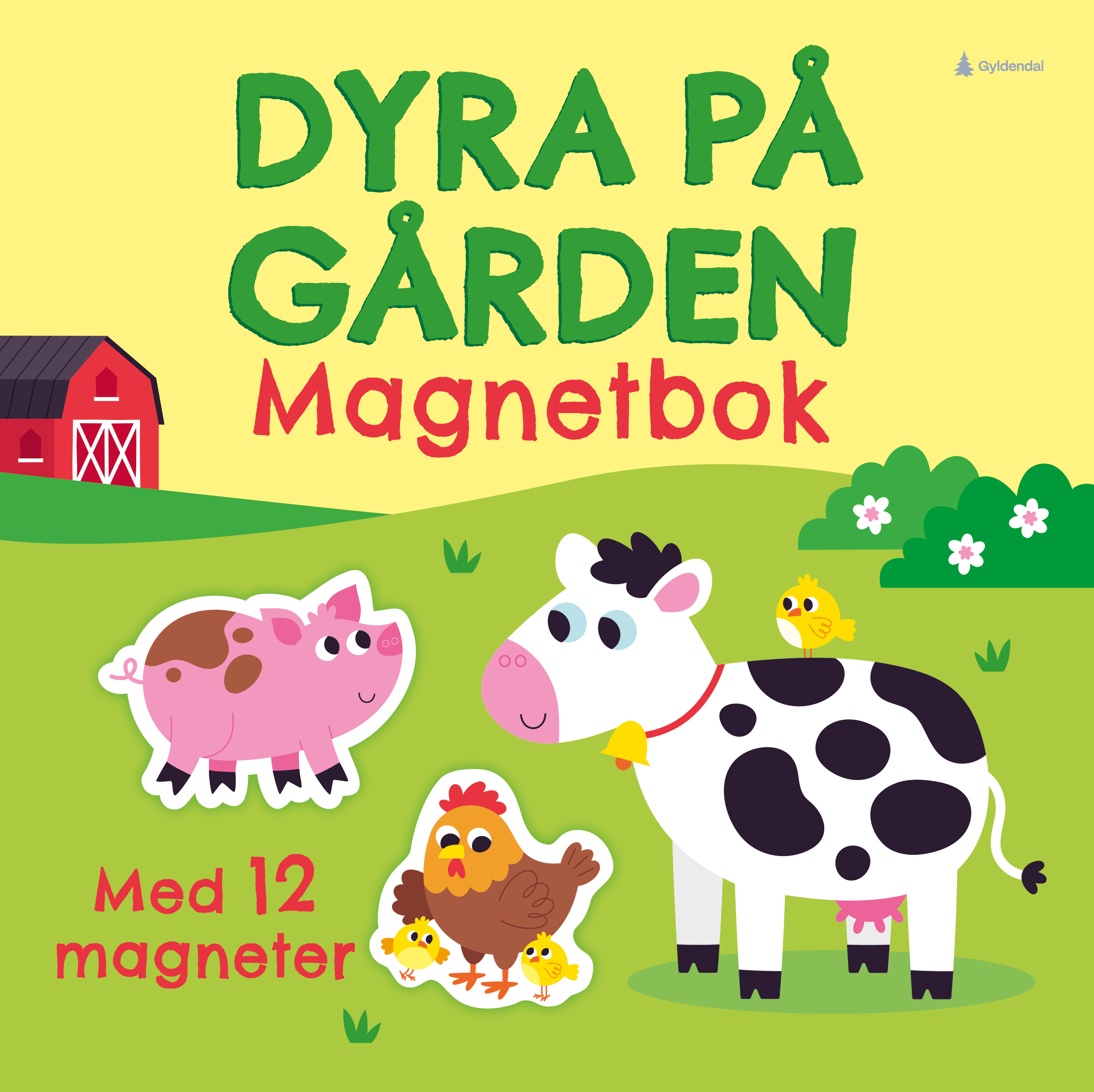 Dyra på gården - magnetbok