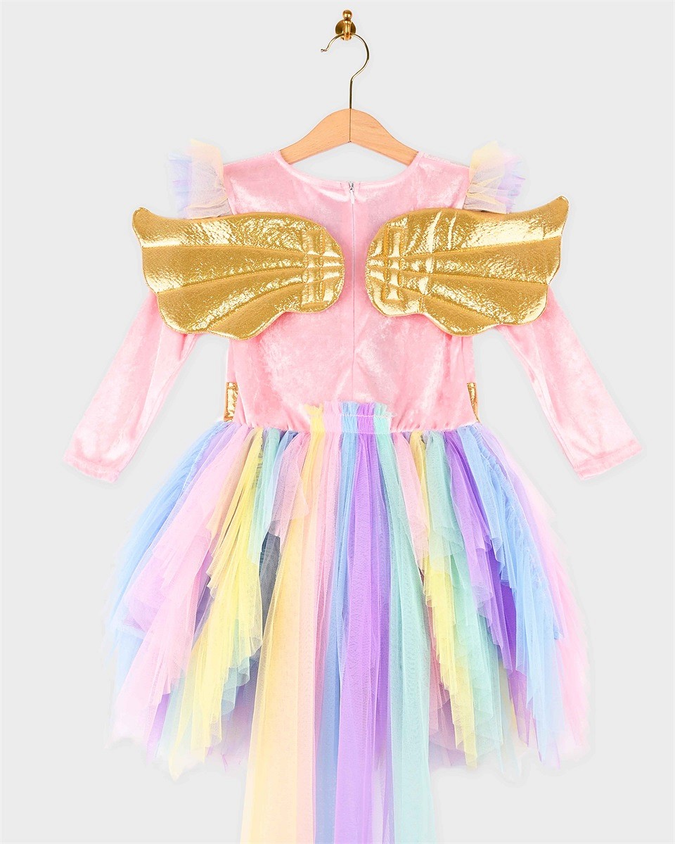 DRESS UNICORN w DIADEM 110-116 CL 4-6 YEARS