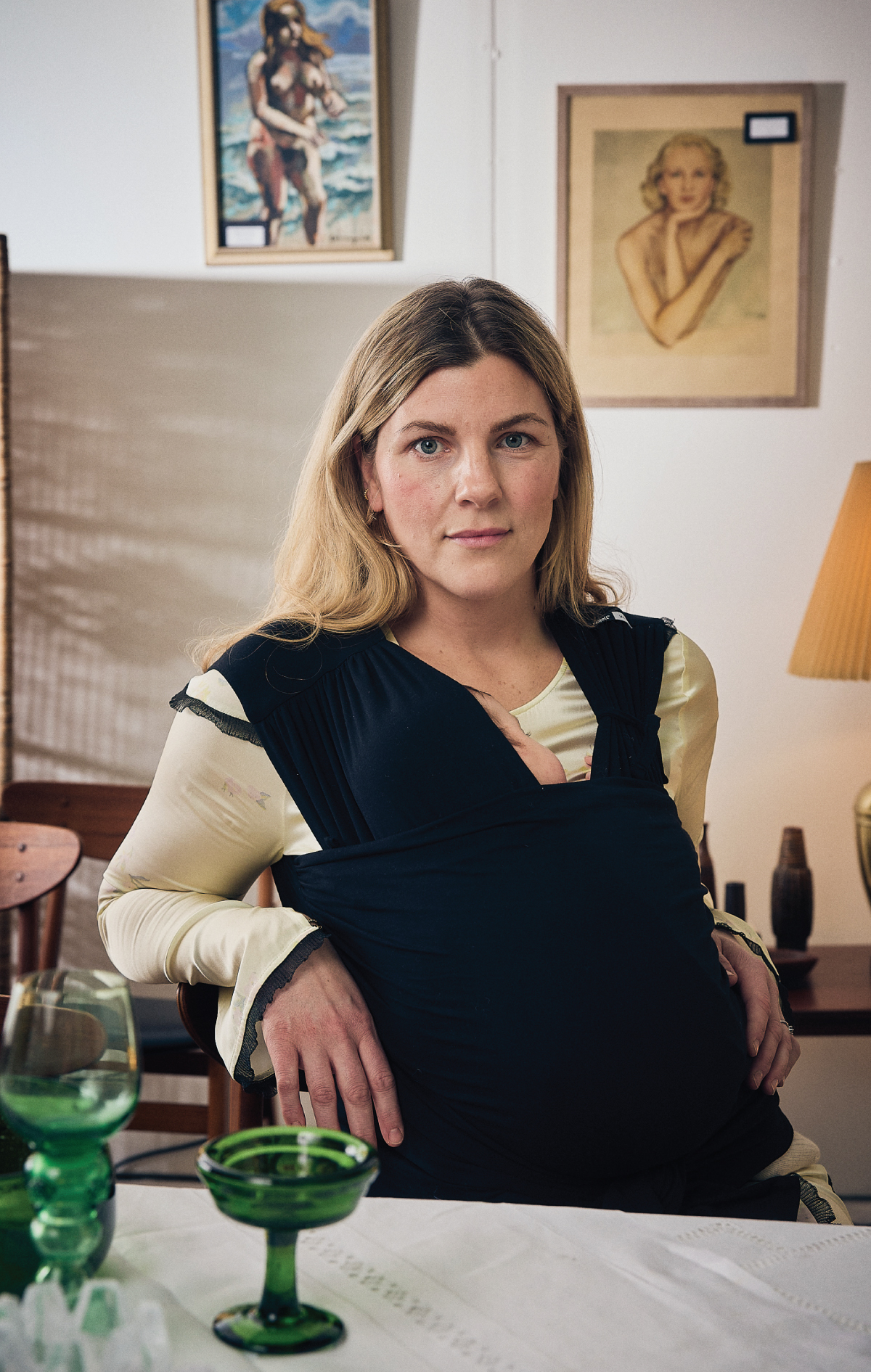 Najell Ferdigknyttet Bæresjal - Charcoal Black XL